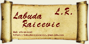 Labuda Raičević vizit kartica